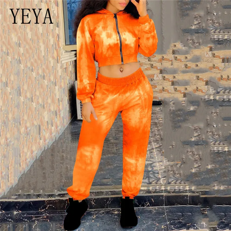YEYA Autumn Winter Tie Dye Print Women's Set Hooded Zipper Long Sleeve Jogger Pants Suit Tracksuit Two Piece Set Fitness Outfit
YEYA Autumn Winter Tie Dye Print Women's Set Hooded Zipper Long Sleeve Jogger Pants Suit Tracksuit Two Piece Set Fitness Outfit