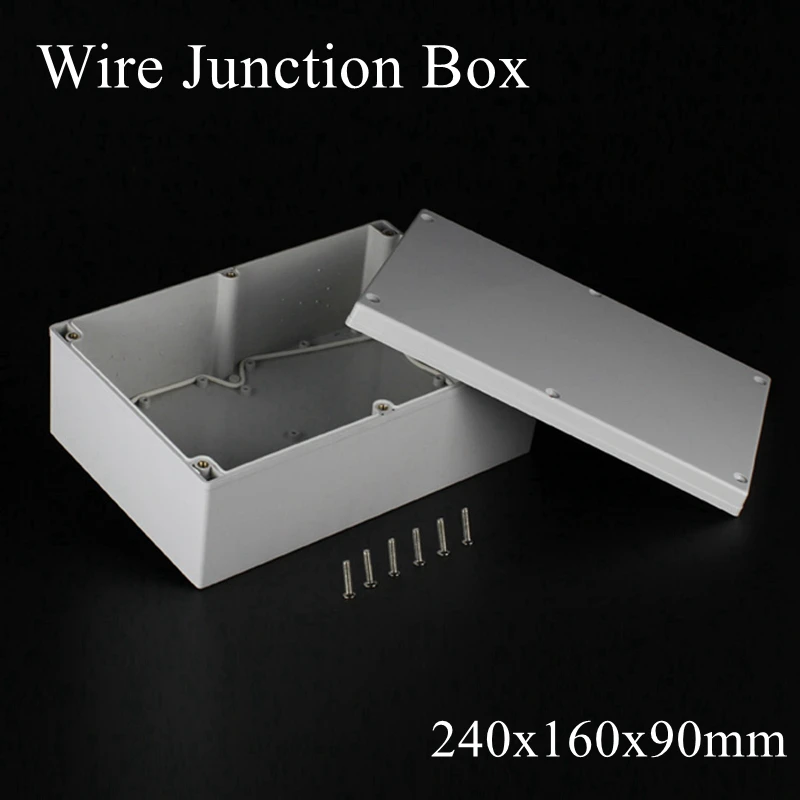 240x160x90mm ABS IP65 Waterproof Plastic Wire Junction Box Distribution Enclosure Project Case Electronic Terminal Instrument
240x160x90mm ABS IP65 Waterproof Plastic Wire Junction Box Distribution Enclosure Project Case Electronic Terminal Instrument