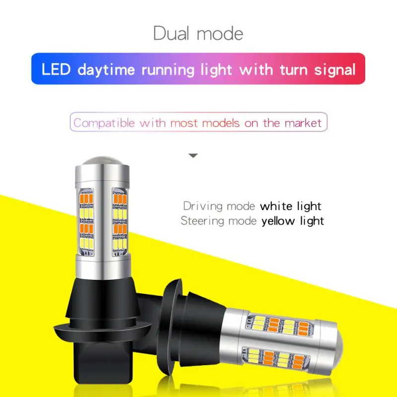 A Pair of LED Two Color Turn Signal Lights Ba15s Decoding Anti Stroboscopic 1156 T20 42smd Universal Automotive Accessories Bulb
A Pair of LED Two Color Turn Signal Lights Ba15s Decoding Anti Stroboscopic 1156 T20 42smd Universal Automotive Accessories Bulb