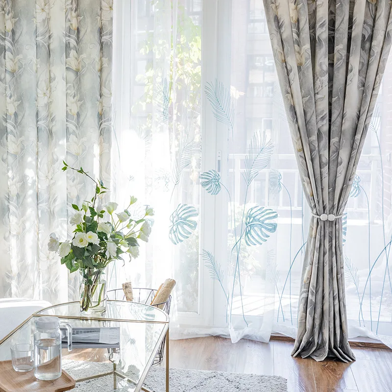 Gray Green Custom Made Pastoral Orchid Printed Curtains Polyester Cotton Curtains for Living Dining Room Bedroom Door Curtains
Gray Green Custom Made Pastoral Orchid Printed Curtains Polyester Cotton Curtains for Living Dining Room Bedroom Door Curtains