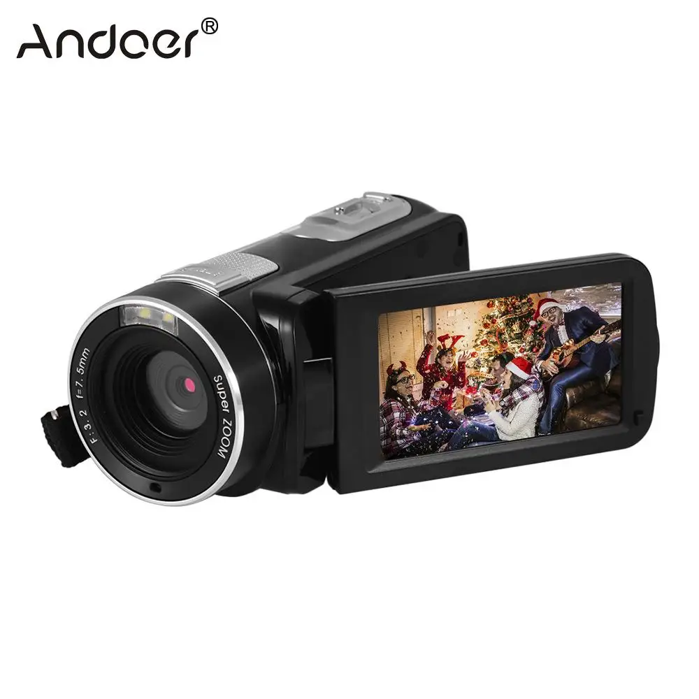 Andoer Portable FHD 1080P Video Camera 3.0" LCD Touchscreen Anti-shake Face Detection Digital Video Camera Camcorder DV Recorder
Andoer Portable FHD 1080P Video Camera 3.0" LCD Touchscreen Anti-shake Face Detection Digital Video Camera Camcorder DV Recorder