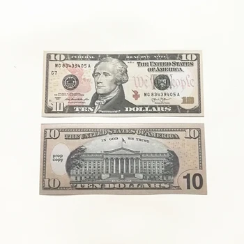 

Movie prop banknote 10 dollars toy currency party fake money children gift 20 dollar ticket
