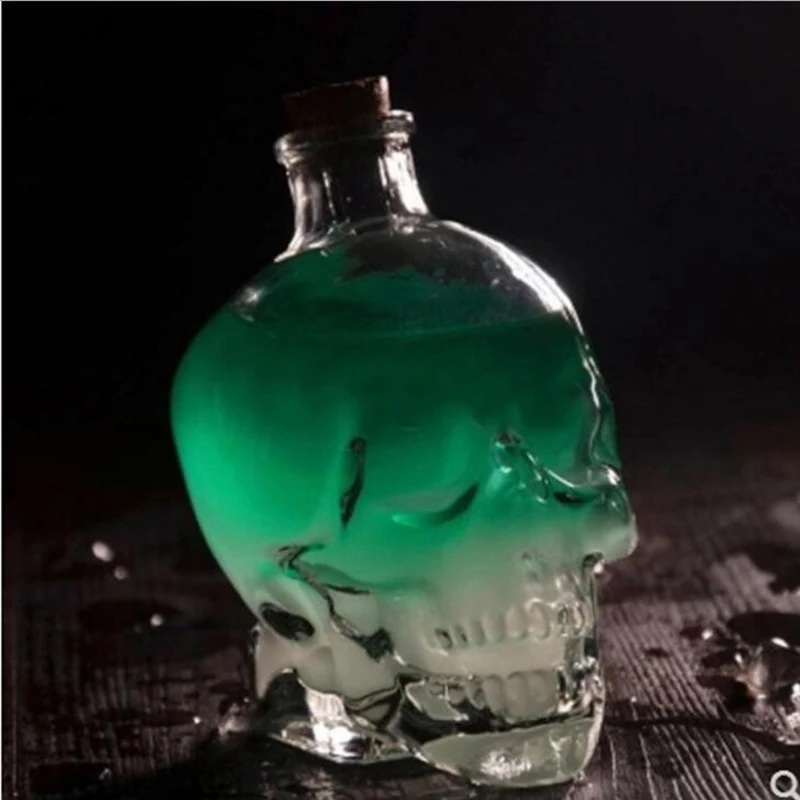 1pcs Classic Glass Skull Bottle Creative Crystal Skull Vodka Wine Bottle 180ML/350ML Personalized Halloween Hip Flasks
1pcs Classic Glass Skull Bottle Creative Crystal Skull Vodka Wine Bottle 180ML/350ML Personalized Halloween Hip Flasks