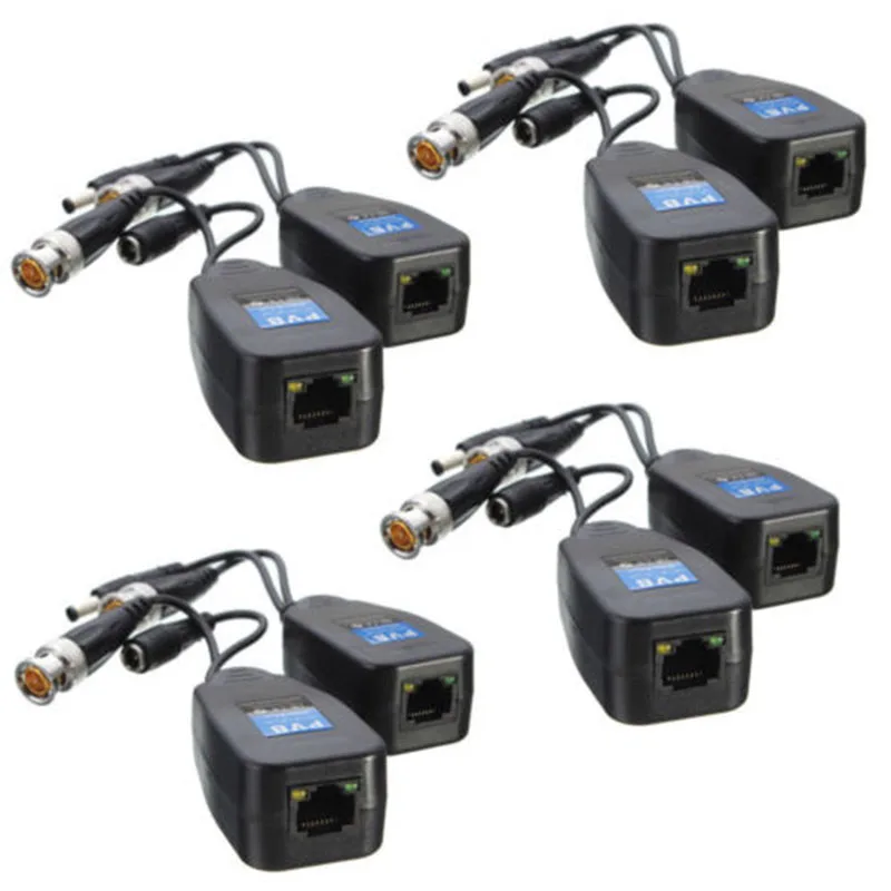 4 Pairs CCTV Coax BNC Video Power Balun Transceiver to CAT5e 6 RJ45 Connector for CVI AHD Camera 1080P 720P Video PAL NTSC SECAM
4 Pairs CCTV Coax BNC Video Power Balun Transceiver to CAT5e 6 RJ45 Connector for CVI AHD Camera 1080P 720P Video PAL NTSC SECAM