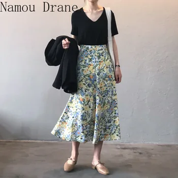 2020 Summer New Oil Painting Floral Skirt Zipper High Waist A-line Women Skirts Korean Causal Faldas Mujer Moda plus skirt
2020 Summer New Oil Painting Floral Skirt Zipper High Waist A-line Women Skirts Korean Causal Faldas Mujer Moda plus skirt