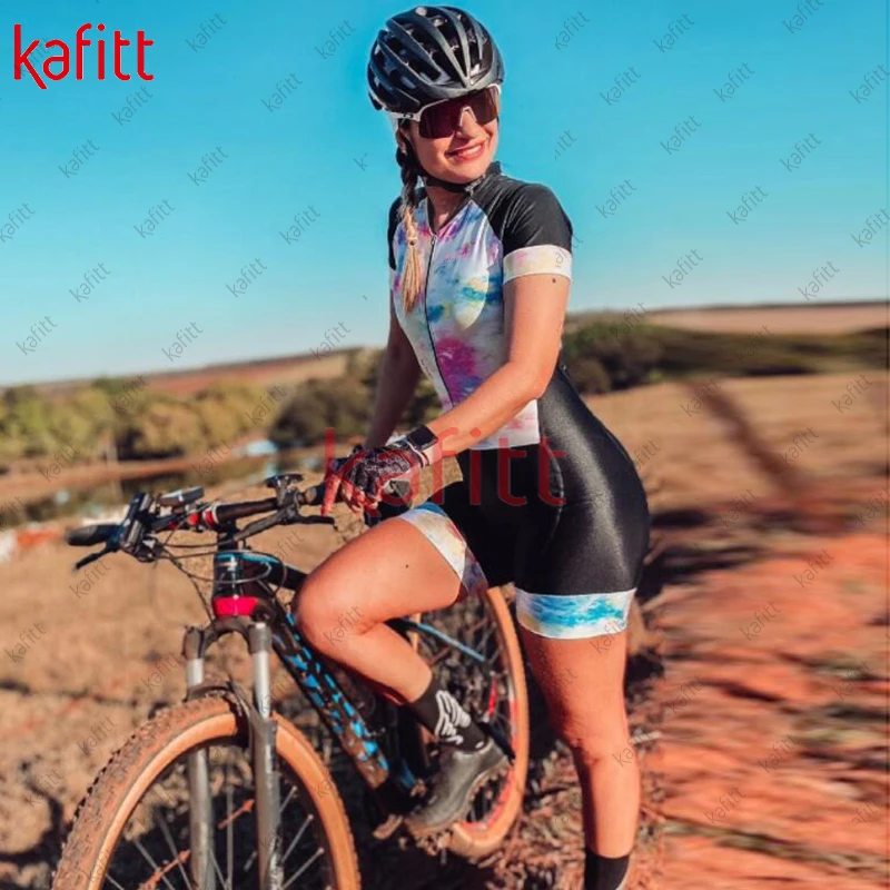 Женский велосипедный комбинезон Kafitt Бразильская футболка в стиле ретро для