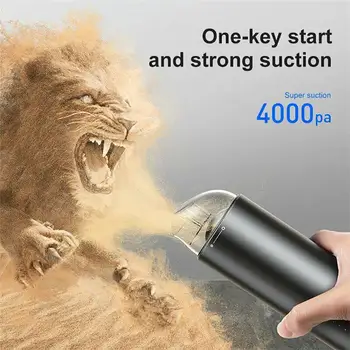 AOZBZ Portable 65W 4000Pa Mini Car Vacuum Cleaner High Suction Wireless Handheld Auto Vacuum Cleaner Wet And Dry Dual-Use
AOZBZ Portable 65W 4000Pa Mini Car Vacuum Cleaner High Suction Wireless Handheld Auto Vacuum Cleaner Wet And Dry Dual-Use