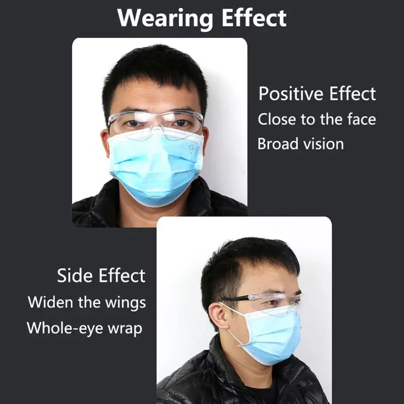 

Anti Drool-proof Goggles Anti Virus Glasses Unisex High Definition Fog Blocking Anti-dust Anti-droplets Adjustable Eyewears