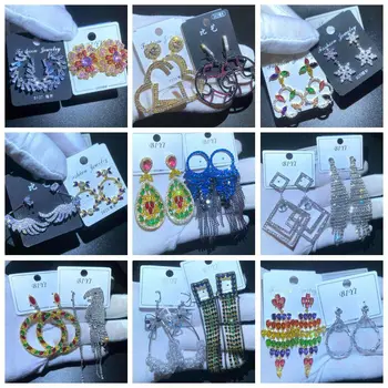 30 Pairs/lot luxury fashion women crystal style earring lot top quality zircon women wedding earring wholesale 201030-61
30 Pairs/lot luxury fashion women crystal style earring lot top quality zircon women wedding earring wholesale 201030-61