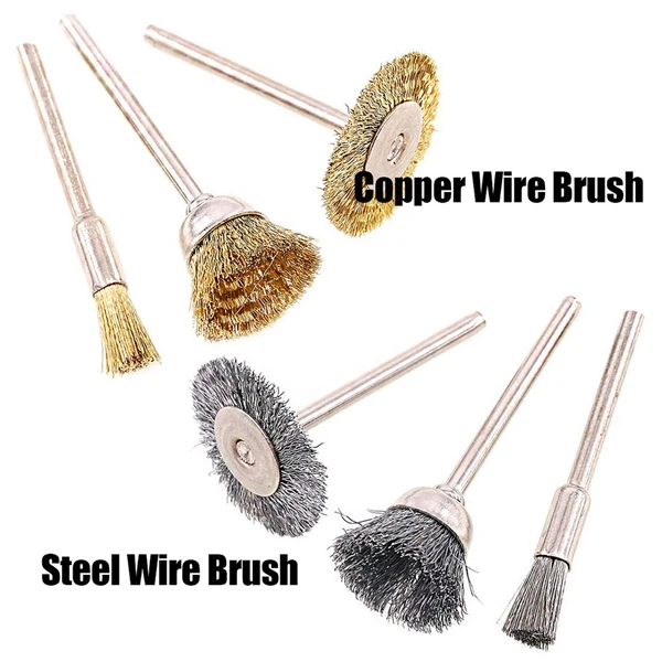 Details about   72Pcs Wire Wheel Brushes Kit Including Brass And Steel Set 1/8" 3mm Shank For