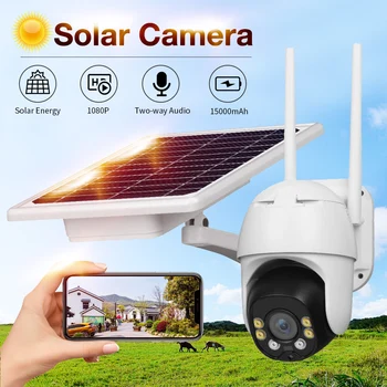 1080P Wireless Security WIFI Camera Outdoor Solar Panel PTZ Speed Dome Human Detection Rechargeable Battery Powered P2P IP Cam
1080P Wireless Security WIFI Camera Outdoor Solar Panel PTZ Speed Dome Human Detection Rechargeable Battery Powered P2P IP Cam