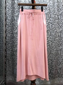 2020 Spring and Summer New Women's Drawstring Lace-up Waist Hugging Pleated Mid-Length All-match Skirt 701
2020 Spring and Summer New Women's Drawstring Lace-up Waist Hugging Pleated Mid-Length All-match Skirt 701
