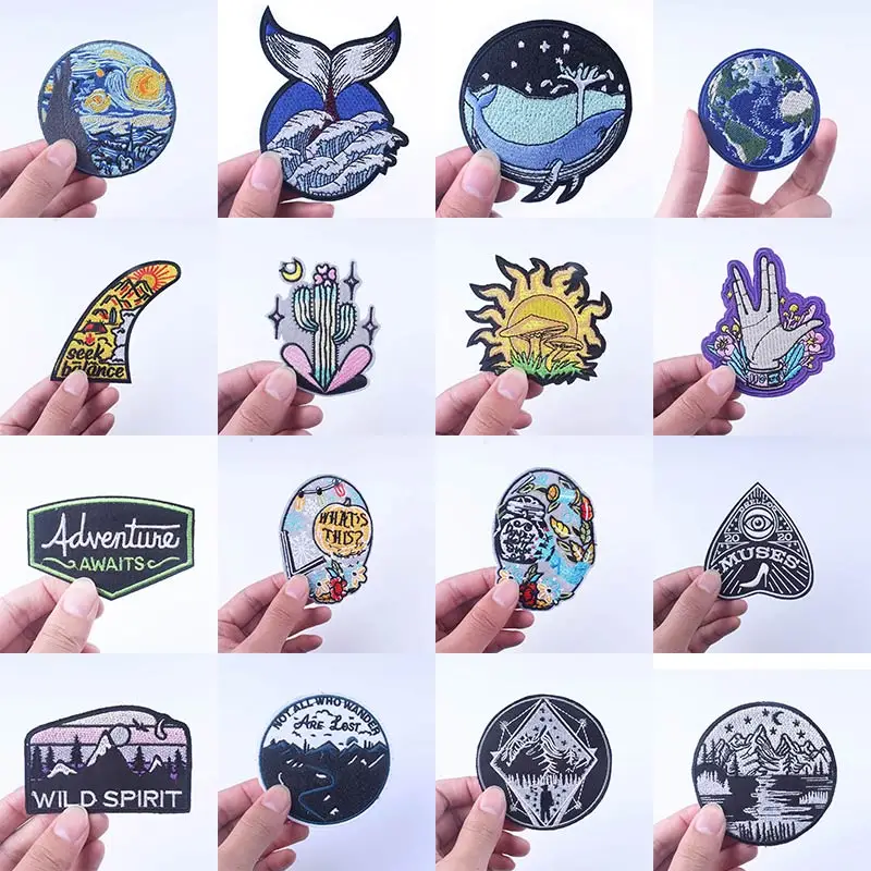 Mountains Travel Iron On Patches For Clothing Adventure Patch Natural Stripes DIY Van Gogh Patch Embroidered Patches On Clothes
Mountains Travel Iron On Patches For Clothing Adventure Patch Natural Stripes DIY Van Gogh Patch Embroidered Patches On Clothes