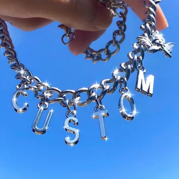 Custom Pendant Necklace Female Letter Alphabet Pendants Charms Collier CUSTOM Charm Name Necklaces Stainless Steel Chain Choker
Custom Pendant Necklace Female Letter Alphabet Pendants Charms Collier CUSTOM Charm Name Necklaces Stainless Steel Chain Choker