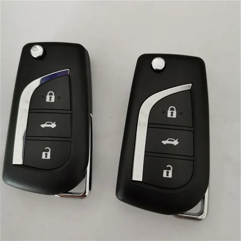 

DAKATU 2/3 Button Flip Folding Remote Key Shell Case For Toyota Levin Camry Reiz Highlander Corolla Replacement Remote Shell