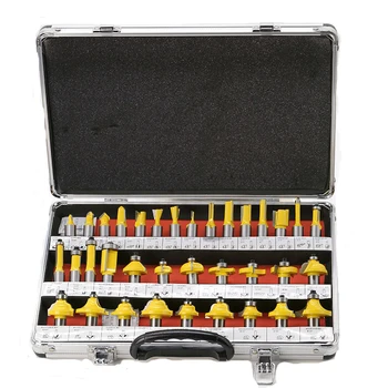 35PCS 1/2"(12.7mm) Shank Router Bit Set Tungsten Carbide Tip Router Wood Cutter Tool set Milling Cutters for Woodworking
35PCS 1/2"(12.7mm) Shank Router Bit Set Tungsten Carbide Tip Router Wood Cutter Tool set Milling Cutters for Woodworking