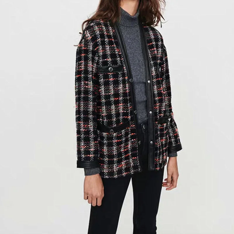 2019 Autumn and Winter New Stitching Button Long Sleeve Coats & Jackets Tweed Cardigan Wool & Blends
2019 Autumn and Winter New Stitching Button Long Sleeve Coats & Jackets Tweed Cardigan Wool & Blends
