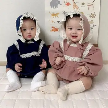 New Autumn Baby Boy Bodysuit Baby Girl Lace Collar Lapel Long Sleeve Bodysuit Cotton Jumpsuit Baby Girl Clothes With Hat
New Autumn Baby Boy Bodysuit Baby Girl Lace Collar Lapel Long Sleeve Bodysuit Cotton Jumpsuit Baby Girl Clothes With Hat
