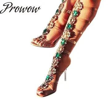 Prowow New Catwalk Clear Transparent PVC Jewel Diamond Summer Sandals Open Toe Buckle Strap HIgh Heel Sandals Shoes Women
Prowow New Catwalk Clear Transparent PVC Jewel Diamond Summer Sandals Open Toe Buckle Strap HIgh Heel Sandals Shoes Women
