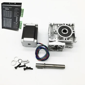 Worm Gearbox RV040 Speed Reducer Ratio 20:1 & Nema34 4Nm Stepper Motor & DC 20-50V Driver 2ph 4 Wires for CNC Router Lathe
Worm Gearbox RV040 Speed Reducer Ratio 20:1 & Nema34 4Nm Stepper Motor & DC 20-50V Driver 2ph 4 Wires for CNC Router Lathe
