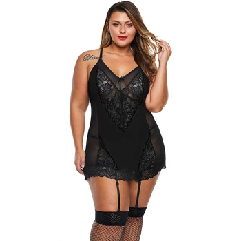Women Sexy Underwear Lace Silk V-neck Baby Doll Off Shoulder Plus Size Backless Sleepwear Nightgowns
Women Sexy Underwear Lace Silk V-neck Baby Doll Off Shoulder Plus Size Backless Sleepwear Nightgowns