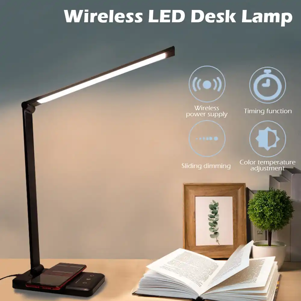 light wireless charging desk lamp touch smart desk light night