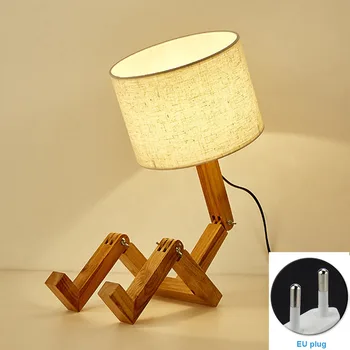 Students Eye Protection LED Table Lamp Robot Shaped Wooden Base Lighting Fixture Flexible Learning E27 For Bedroom Nordic Modern
Students Eye Protection LED Table Lamp Robot Shaped Wooden Base Lighting Fixture Flexible Learning E27 For Bedroom Nordic Modern