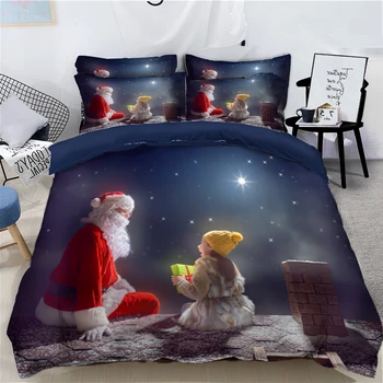 Child Room Bedding set Kind Santa Claus Pattern Christmas Duvet Cover set Soft Fabric Single/Double Bedding set Customizable
Child Room Bedding set Kind Santa Claus Pattern Christmas Duvet Cover set Soft Fabric Single/Double Bedding set Customizable