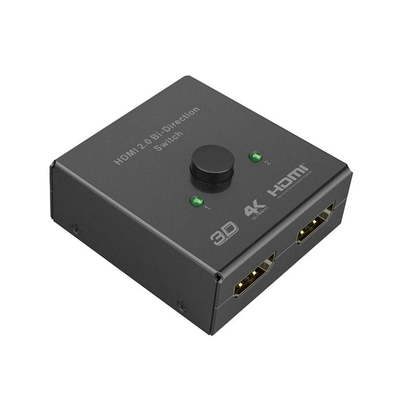 HDMI Switcher 2 Ports Bi-direction Manual Switch 2 x 1/1 x 2 HDMI Hub-HDCP Passthrough-Supports Ultra HD 4K 3D 1080P
HDMI Switcher 2 Ports Bi-direction Manual Switch 2 x 1/1 x 2 HDMI Hub-HDCP Passthrough-Supports Ultra HD 4K 3D 1080P