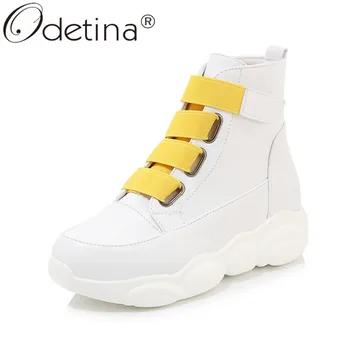 Odetina Womens Platform Flat High Top Sneakers Hook & Loop Ankle Boots Soft Sole Thick Bottom Comfort Walking Shoes Big Size 46
Odetina Womens Platform Flat High Top Sneakers Hook & Loop Ankle Boots Soft Sole Thick Bottom Comfort Walking Shoes Big Size 46
