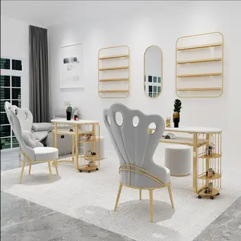 Marble manicure table and chair set net red double iron single double table manicure table set
Marble manicure table and chair set net red double iron single double table manicure table set