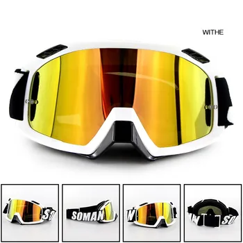 Capacetes Para Moto Goggles SM15 Motorcycle Helmet Glasses 3pcs Films+Extra Clear Lens Casco Moto Motocross Goggles