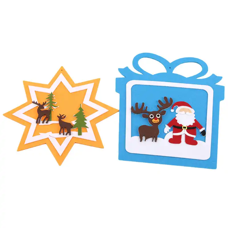 new christmas hanging ornament non-woven hanging decor with rope