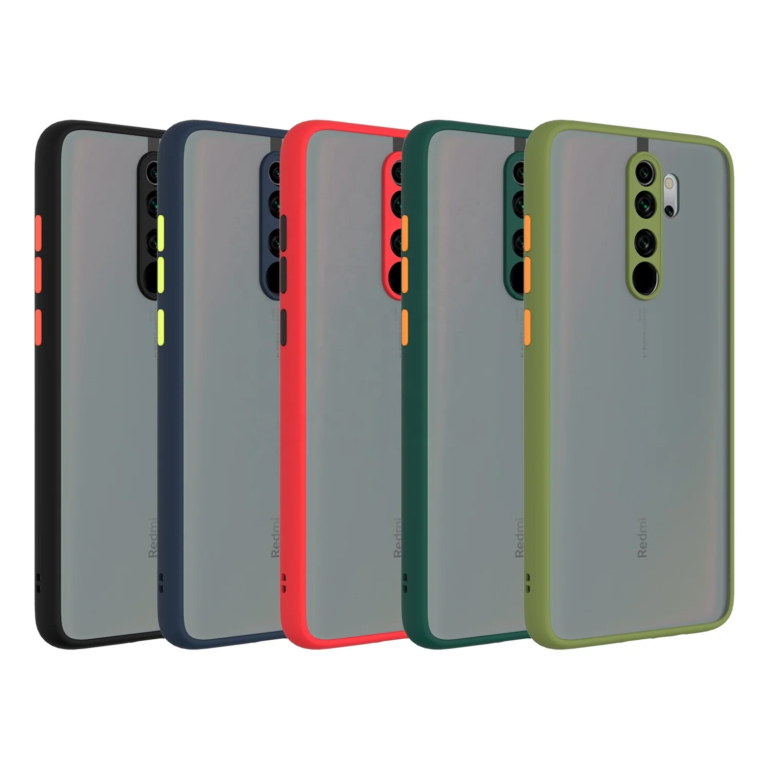 Чехол для Xiaomi Redmi Note 10 9S 9 Pro 8A 7A 8 8T 7 7S 6 K30 K20 прочный матовый полупрозрачный |