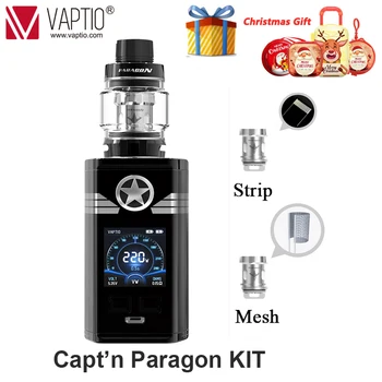 220W Vaptio Capt'n Paragon Kit 8.0ml/2.0ml Tank Capacity 510 thread box mod fit 2*18650 Battery mesh coil vape kit
220W Vaptio Capt'n Paragon Kit 8.0ml/2.0ml Tank Capacity 510 thread box mod fit 2*18650 Battery mesh coil vape kit