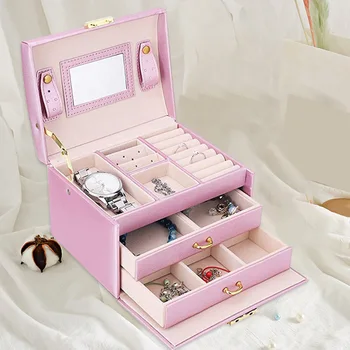 Mirror Large Capacity Makeup Earring Ring Display Organizer 3 Layer Storage Box Desktop Storage Box Sundries Container
Mirror Large Capacity Makeup Earring Ring Display Organizer 3 Layer Storage Box Desktop Storage Box Sundries Container