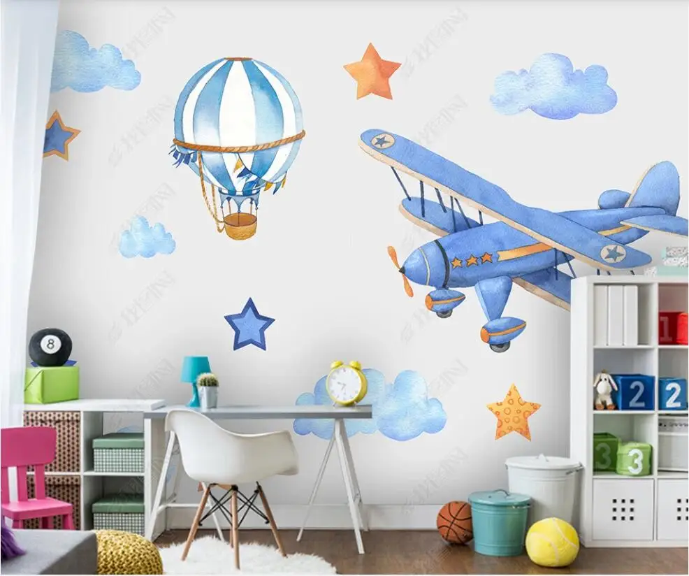 wallpaper photo 3 d custom mural Modern cartoon hot air balloon airplane children's room home decor Wallpaper for walls in rolls
wallpaper photo 3 d custom mural Modern cartoon hot air balloon airplane children's room home decor Wallpaper for walls in rolls