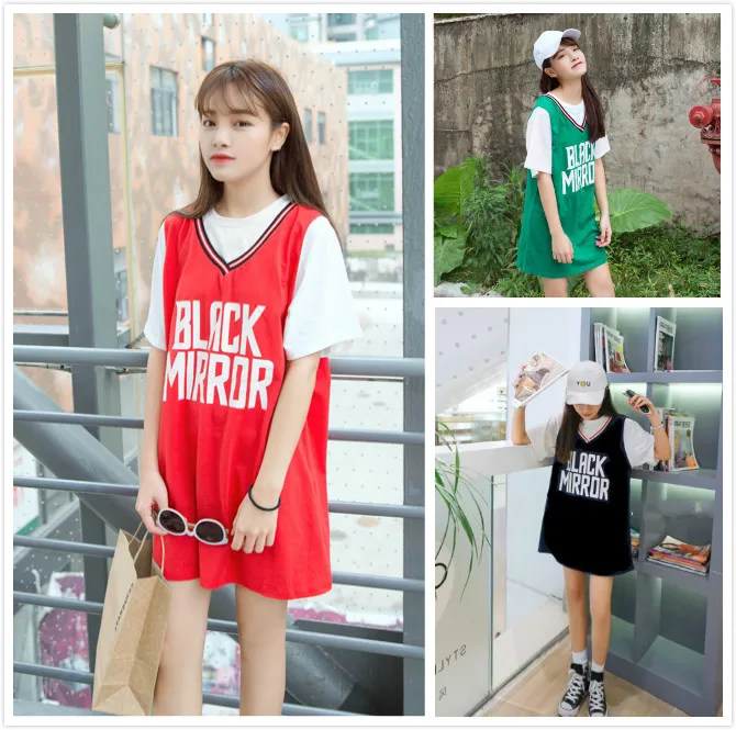 2020 Students Loose-Fit Mid-length Short Sleeve T-shirt Tops Basketball Clothes WOMEN'S Dress Fashion South Korea Harajuku
2020 Students Loose-Fit Mid-length Short Sleeve T-shirt Tops Basketball Clothes WOMEN'S Dress Fashion South Korea Harajuku