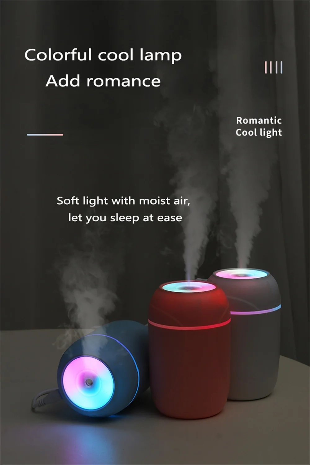 Humidificateur d'air Portable USB 260ml, diffuseur d'huile essentielle et d'arôme ultrasonique, purificateur de brume fraîche, aromathérapie pour voiture et maison Humidificateur d'air Portable USB 260ml, diffuseur d'huile essentielle et d'arôme ultrasonique, purificateur de brume fraîche, aromathérapie pour voiture et maison