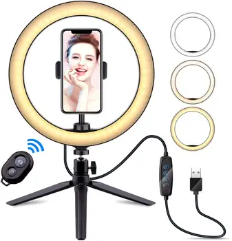 10.2 Inch Ring Light with Stand - Rovtop LED Camera Selfie Light Ring for iPhone Tripod & Phone Holder for Video Photography
10.2 Inch Ring Light with Stand - Rovtop LED Camera Selfie Light Ring for iPhone Tripod & Phone Holder for Video Photography