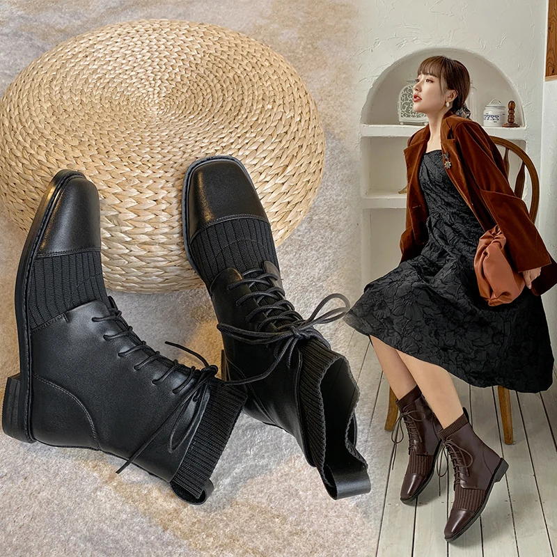 Martin boots women 2020 new spring and autumn all-match handsome thick heel short boots women square toe knitted thin boots X302
Martin boots women 2020 new spring and autumn all-match handsome thick heel short boots women square toe knitted thin boots X302