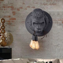 Resin Gorilla Wall Lamp Led Wall Sconce Home Loft Bedroom Bedside Home Decor Wall Light Fixtures Luminaire(With light source)
Resin Gorilla Wall Lamp Led Wall Sconce Home Loft Bedroom Bedside Home Decor Wall Light Fixtures Luminaire(With light source)