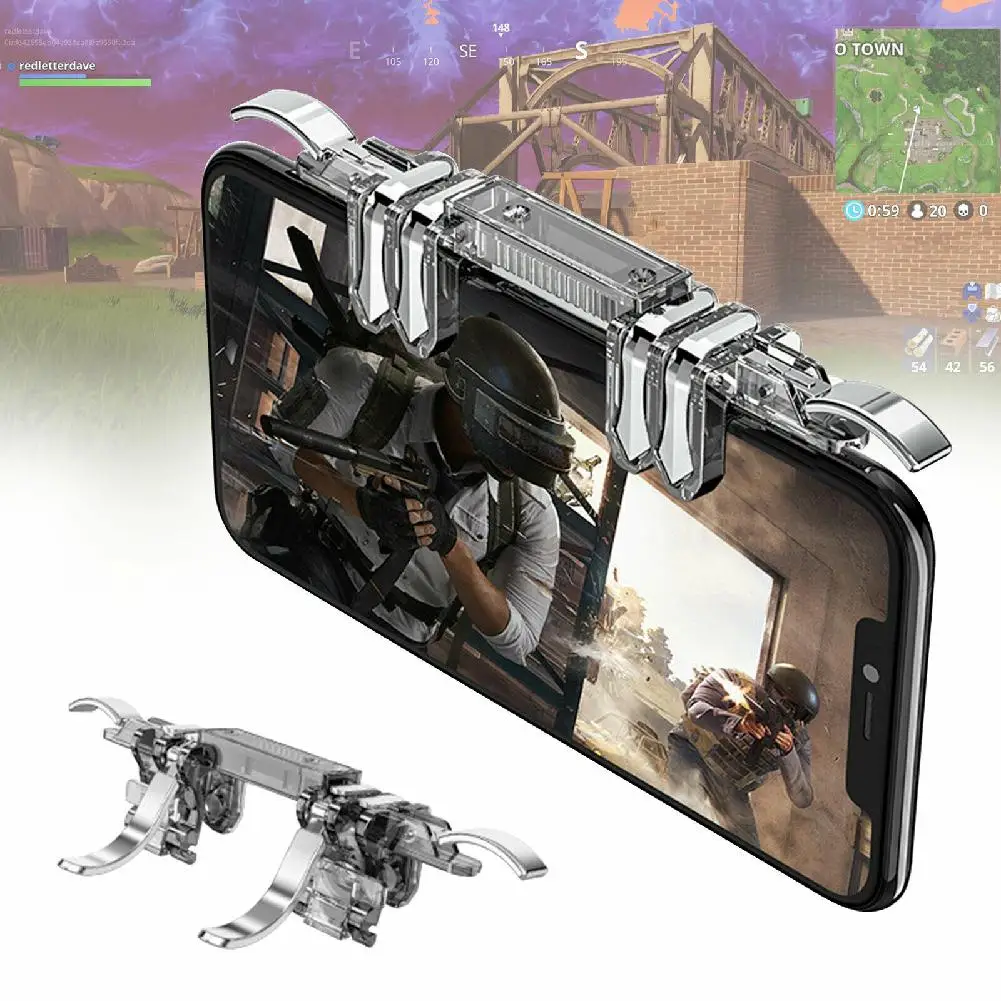 6 Finger Controller Trigger Game Fire Button Handle Gamepad for PUBG for iOS for Android
6 Finger Controller Trigger Game Fire Button Handle Gamepad for PUBG for iOS for Android
