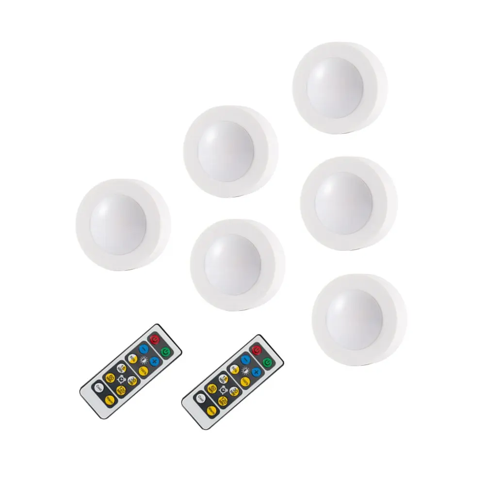 LED Closet Lights Double Color Puck Light Wireless Under Cabinet Light Battery Powered Night Light Remote Dimmer Timing Function
LED Closet Lights Double Color Puck Light Wireless Under Cabinet Light Battery Powered Night Light Remote Dimmer Timing Function