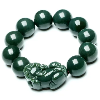 DROPSHIPPING NATURAL XINJIANG HETIAN QING JADE BRACELETS LUCKY AMULET ROUND BEADS BRAVE TROOPS BRACELET & BANGLES FOR WOMEN MEN
DROPSHIPPING NATURAL XINJIANG HETIAN QING JADE BRACELETS LUCKY AMULET ROUND BEADS BRAVE TROOPS BRACELET & BANGLES FOR WOMEN MEN