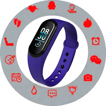 Wristbands M4 Smart Watches Fashion Touch Screen Sport Bracelet Fitness Tracker Heart Rate Sleep Monitoring Pedometer
Wristbands M4 Smart Watches Fashion Touch Screen Sport Bracelet Fitness Tracker Heart Rate Sleep Monitoring Pedometer