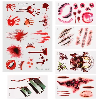 6 Sheets Halloween Temporary Realistic Tattoos Stickers Fake Scars Simulation Wound Bleeding Scars Tattoos Blood Stickers
6 Sheets Halloween Temporary Realistic Tattoos Stickers Fake Scars Simulation Wound Bleeding Scars Tattoos Blood Stickers