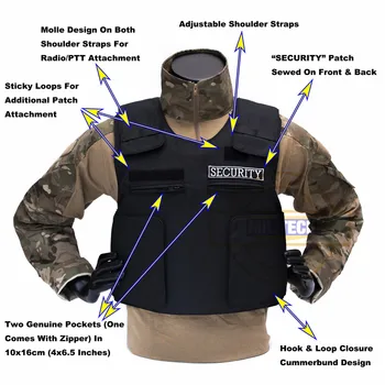 Militech Black NIJ IIIA 0101.06&NIJ 0115.00 Level 2 Stab Resistant Security Style Twaron Aramid Bulletproof Vest Ballistic Vest
Militech Black NIJ IIIA 0101.06&NIJ 0115.00 Level 2 Stab Resistant Security Style Twaron Aramid Bulletproof Vest Ballistic Vest