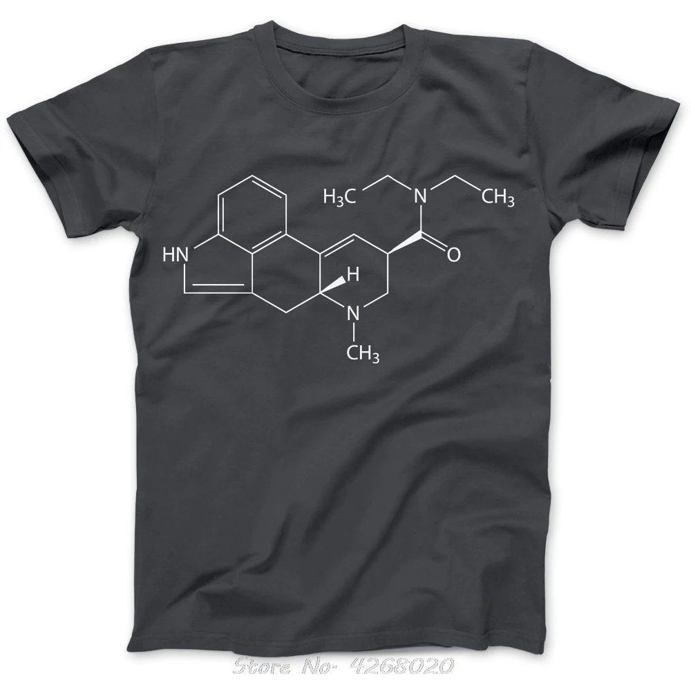 Новинка Мужская футболка модная с принтом LSD молекулы кислота психоделика летняя