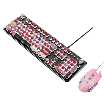 Creative Retro Punk Mechanical Lipstick Metal Keyboard Mouse Set Round Key for Laptop Desktop Computer Keyboard Accessories
Creative Retro Punk Mechanical Lipstick Metal Keyboard Mouse Set Round Key for Laptop Desktop Computer Keyboard Accessories